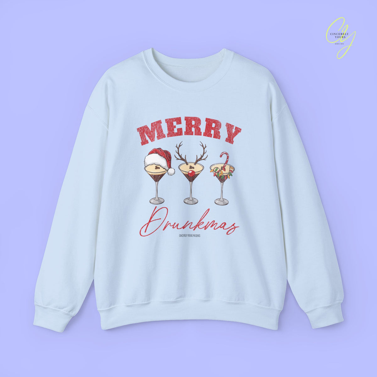 Christmas Sweatshirt | Merry Drunkmas Espresso Martini