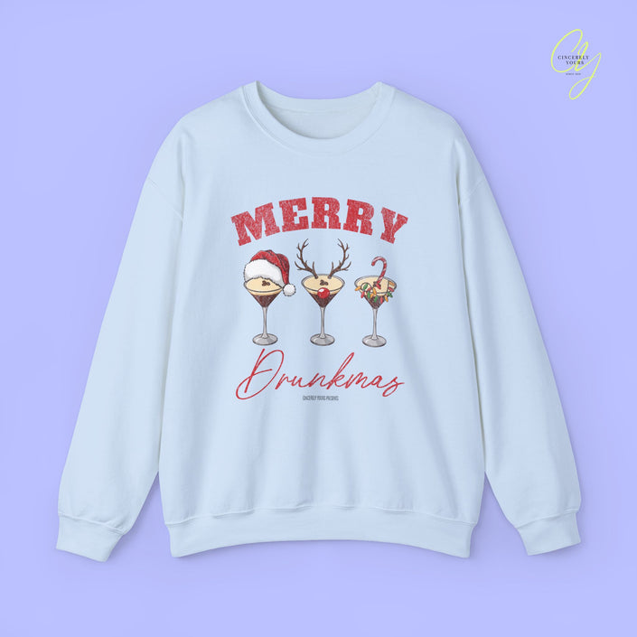 Christmas Sweatshirt | Merry Drunkmas Espresso Martini