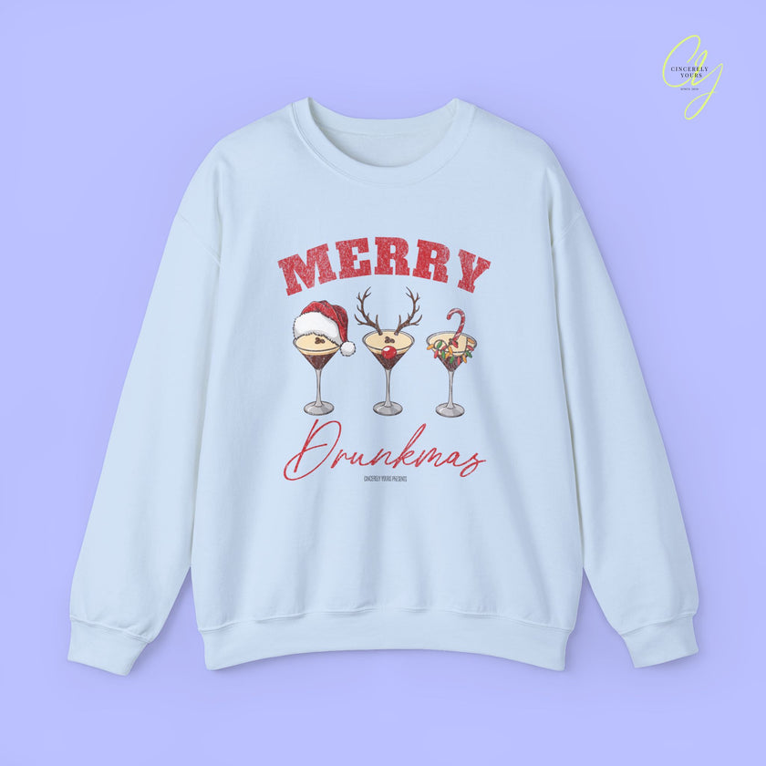 Christmas Sweatshirt | Merry Drunkmas Espresso Martini