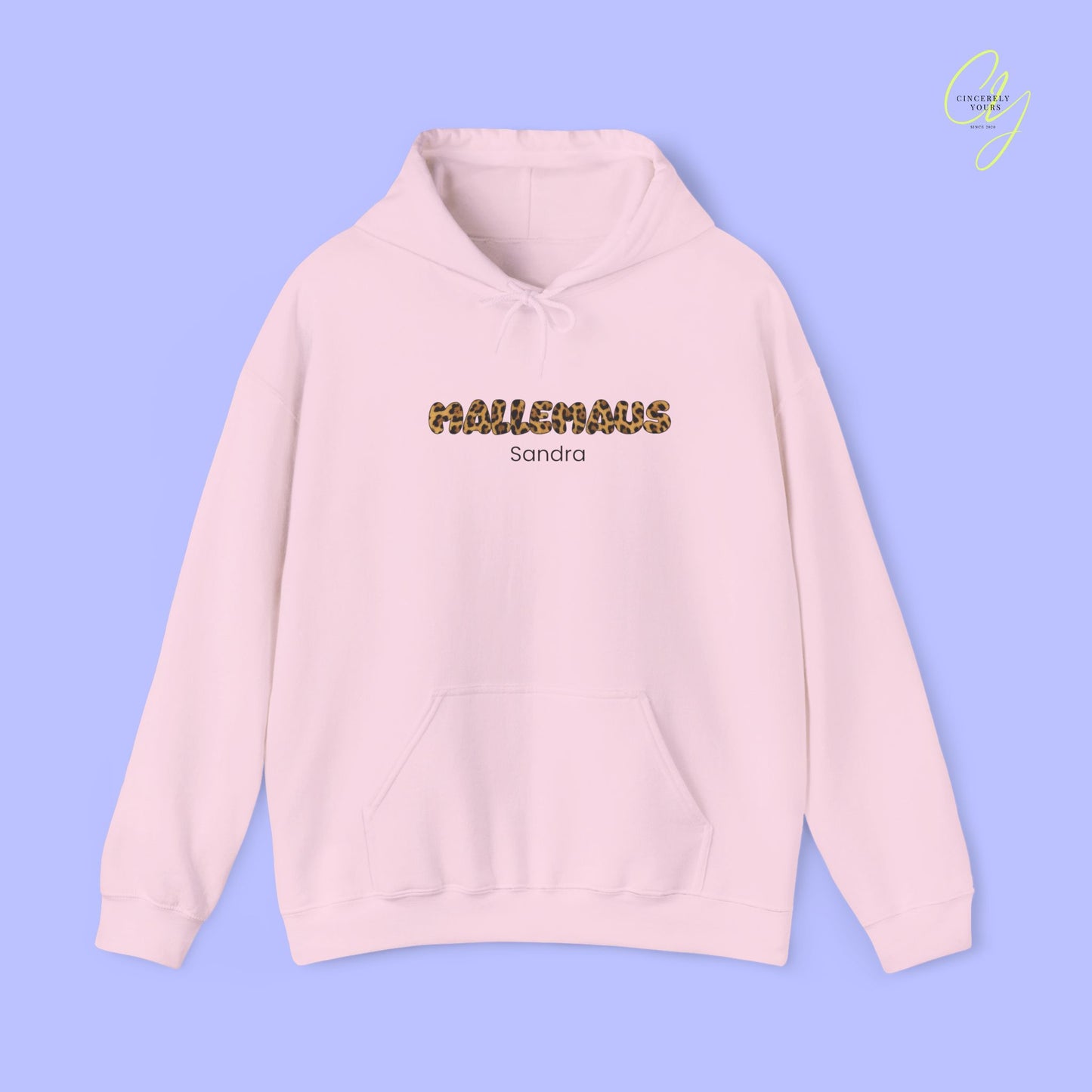 Mallemaus Hoodie Malle Maus Leopard— Malle Sweatshirt Traveloutfit (Personalisierbar)