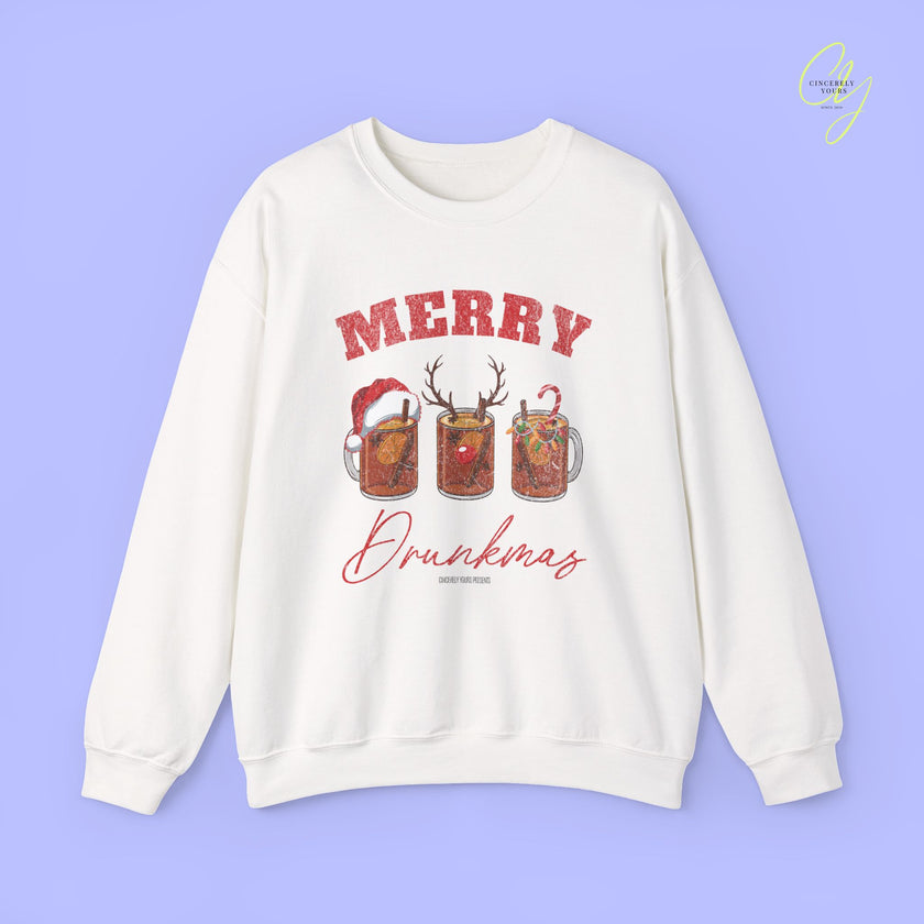 Christmas Sweatshirt | Merry Drunkmas Mulled Wine