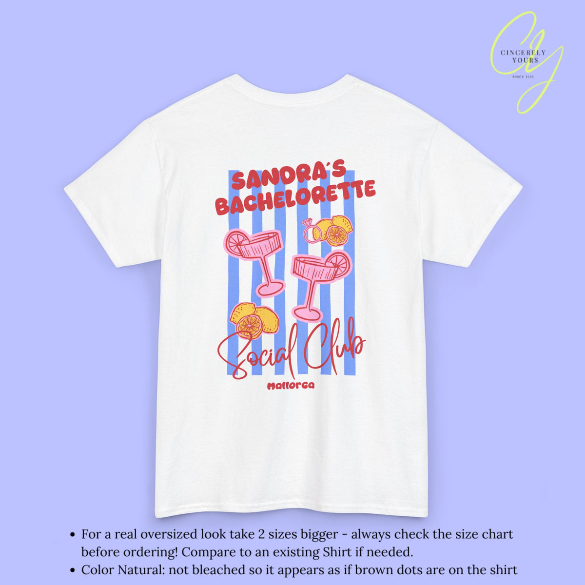 JGA Shirt | Italian Summer hand drawn backprint