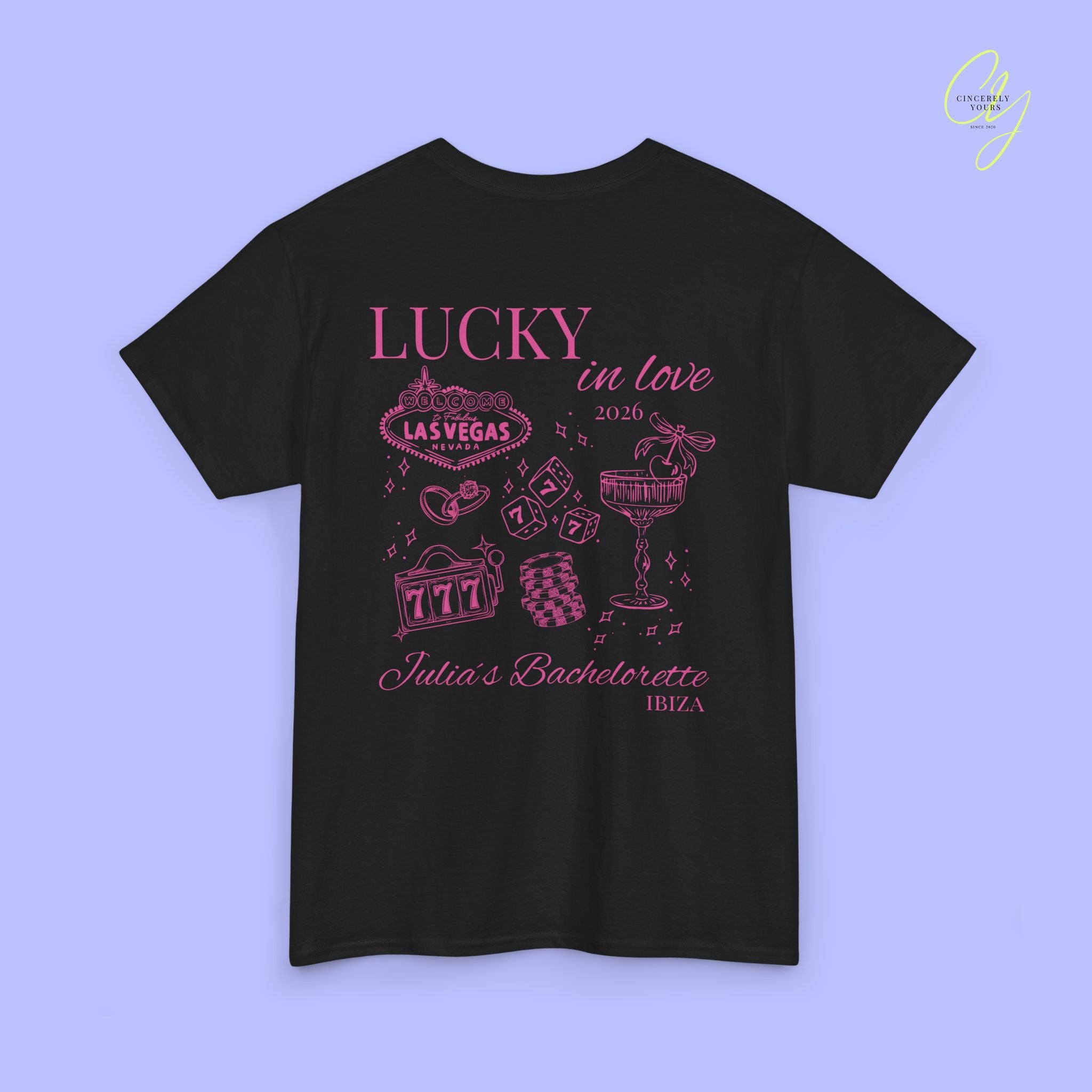 JGA Shirt Lucky in Love Las Vegas Bachelorette T-Shirt