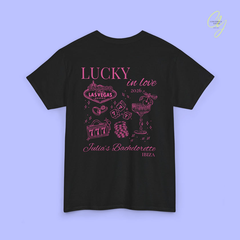 JGA Shirt Lucky in Love Las Vegas Bachelorette T-Shirt