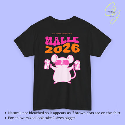 Mallemaus Shirt - Malle maus neon Bierkrug Malle 2026 Backprint