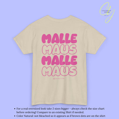 Mallemaus Shirt  —  Malle Maus T-Shirt pink backprint(Customizable)