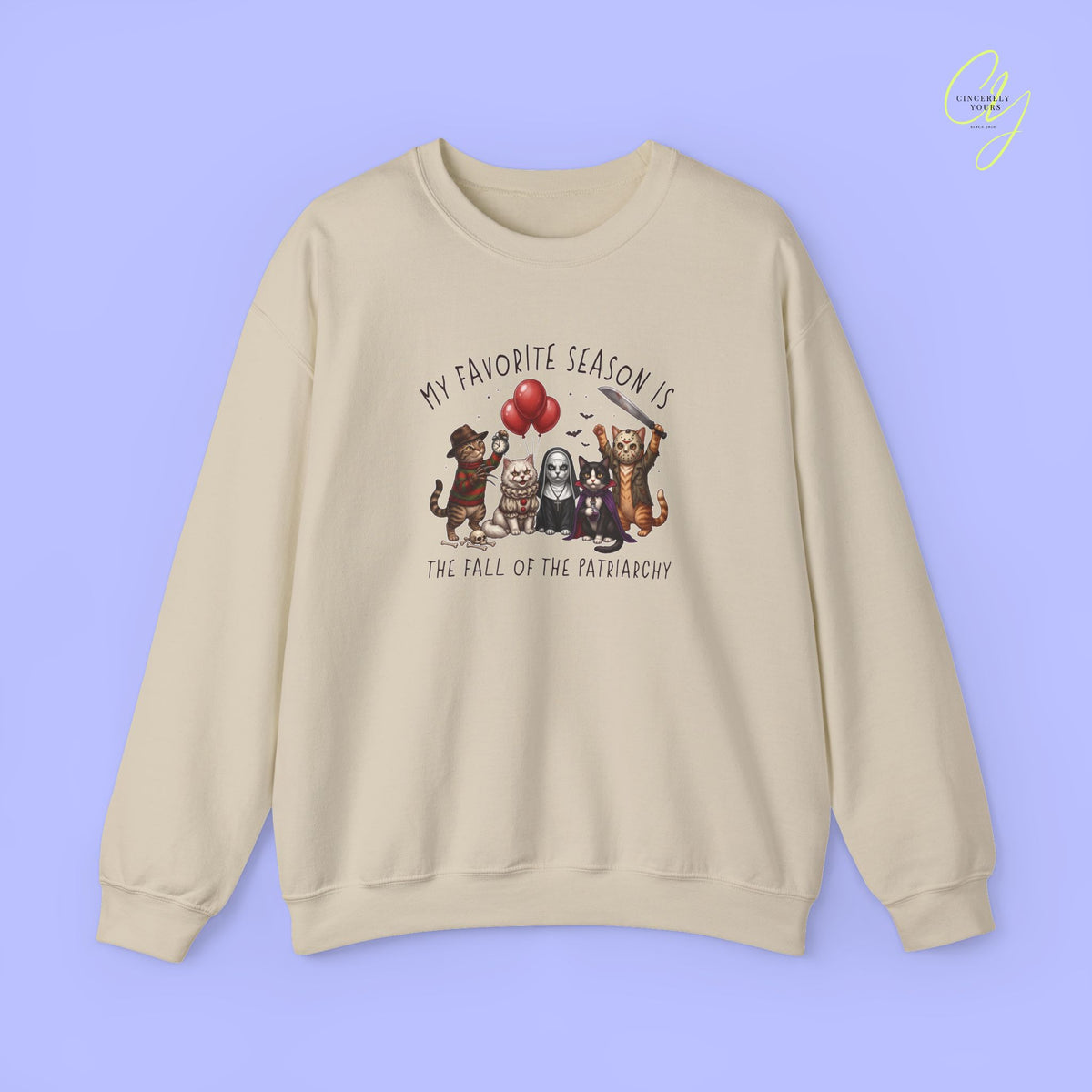 Cat Sweatshirt | Fall of the patriarchy