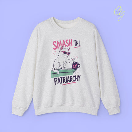 Feminist Cat Sweatshirt | Smash the Patriarchy