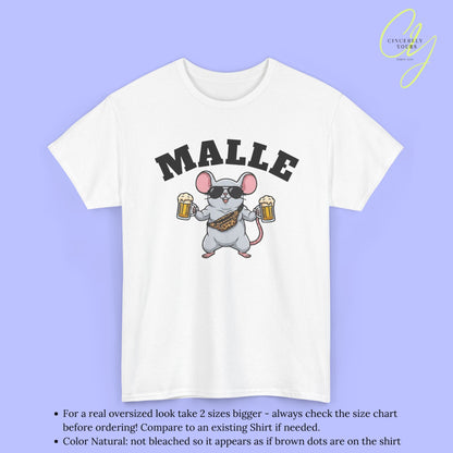 Mallemaus Shirt Malle - Muskel Maus Bierkrug Bauchtasche (V2)