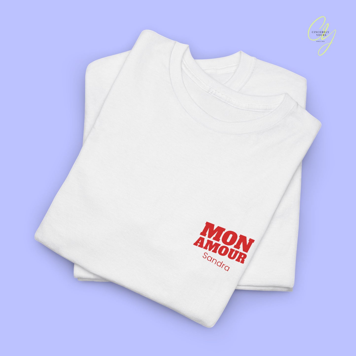 Malle Shirt Mon Amour— Mein Herz brennt nur für dich (Customizable)