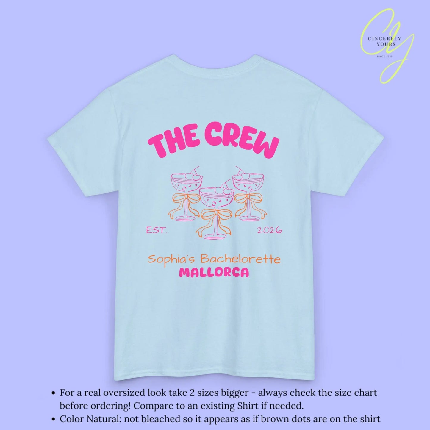 Coquette  Bachelorette Party Tee — The Bride Crew cherry bow Champagne (Customizable) Cincerely Yours