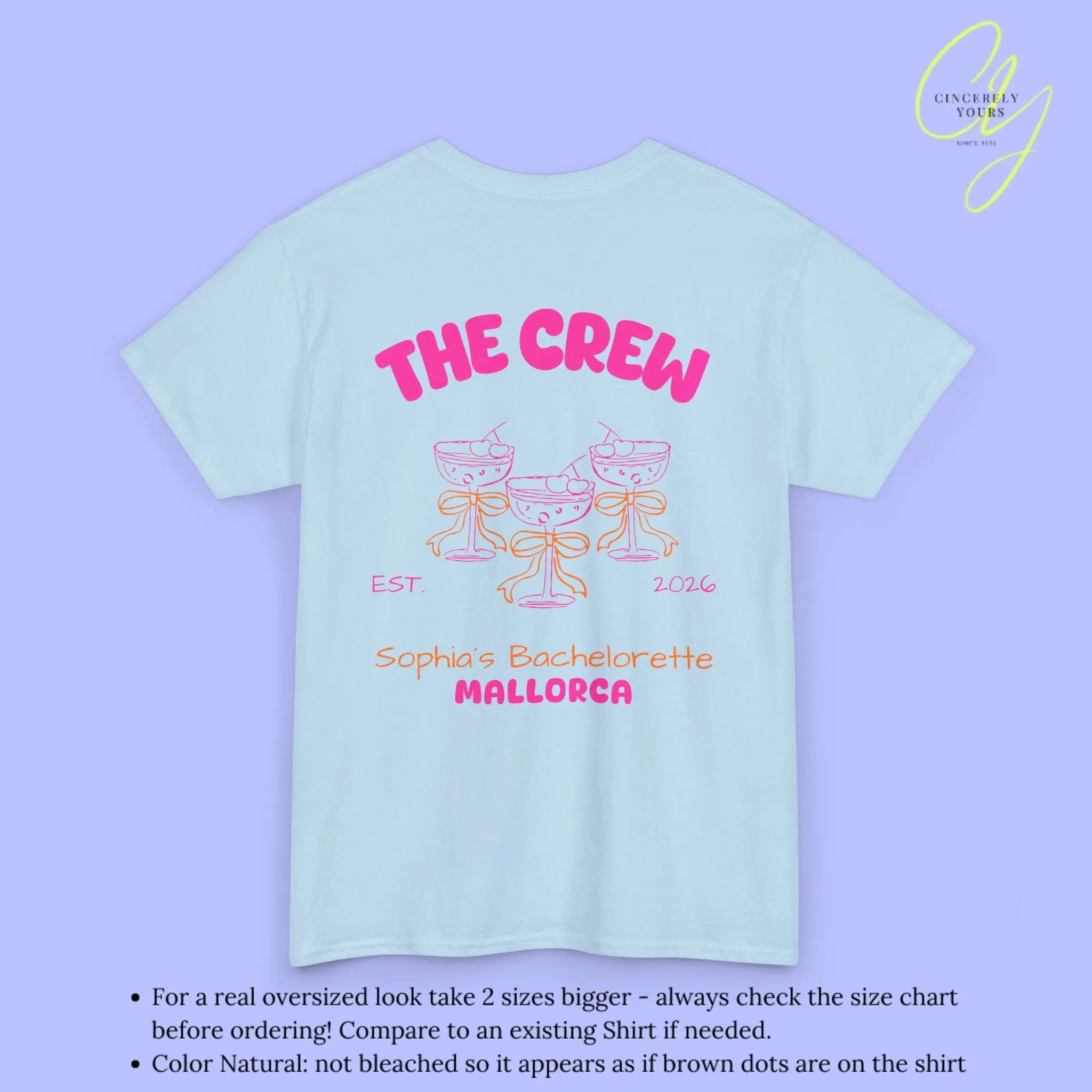 Coquette  Bachelorette Party Tee — The Bride Crew cherry bow Champagne (Customizable) Cincerely Yours