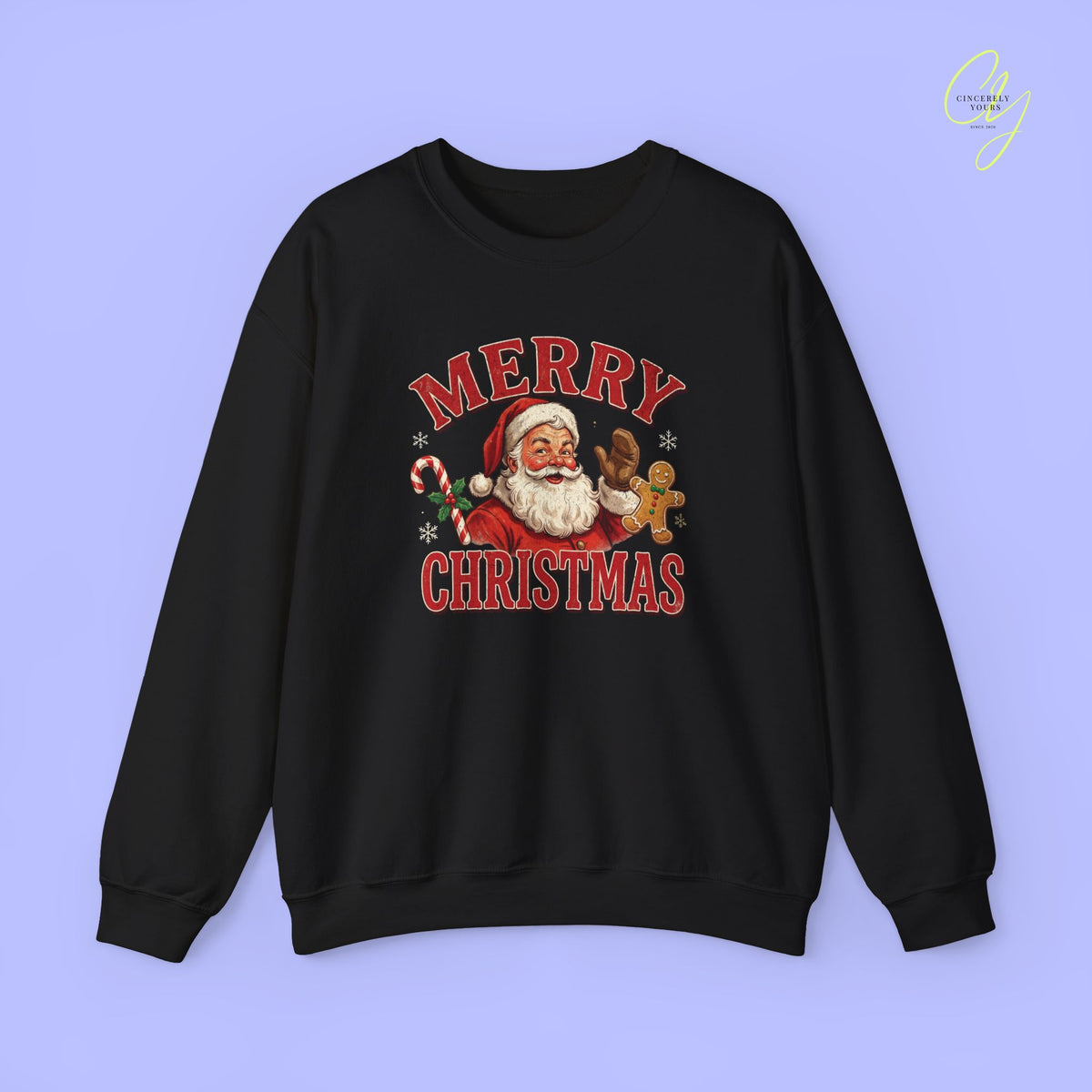 Christmas Sweatshirt | Merry Christmas retro Santa