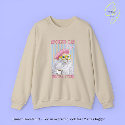 Cat Sweatshirt | Spoiled Cat Mom Social Club