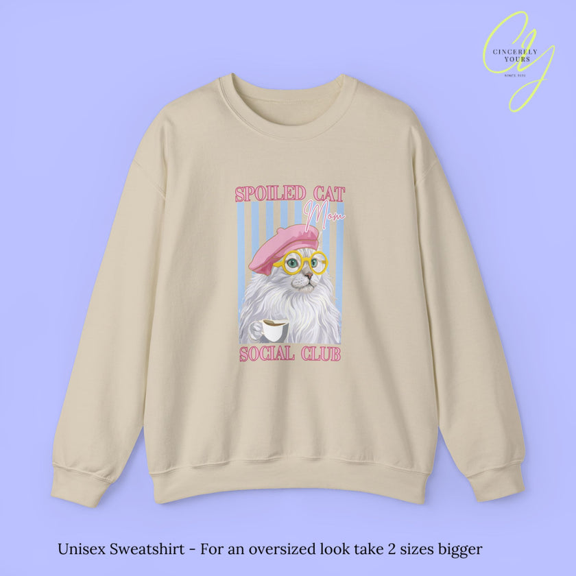 Cat Sweatshirt | Spoiled Cat Mom Social Club