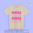 Malle Maus Shirt - Personalisiertes Mallemaus T-Shirt Pink Bubble font