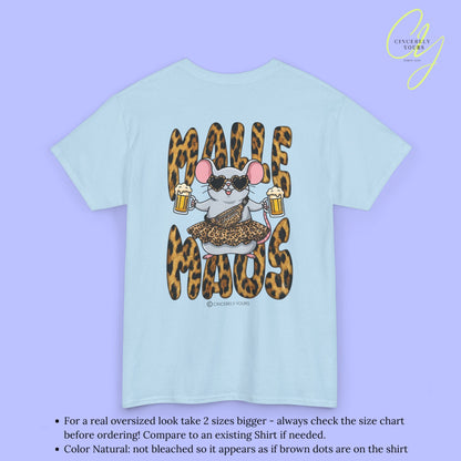 Mallemaus Shirt  —  Malle Maus T-Shirt Leopard backprint(Customizable)