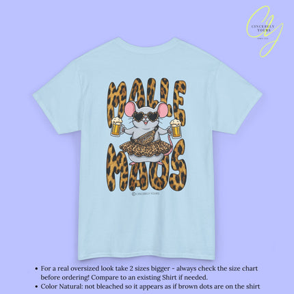 Mallemaus Shirt  —  Malle Maus T-Shirt Leopard backprint(Customizable)
