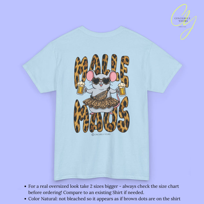 Mallemaus Shirt  —  Malle Maus T-Shirt Leopard backprint(Customizable)