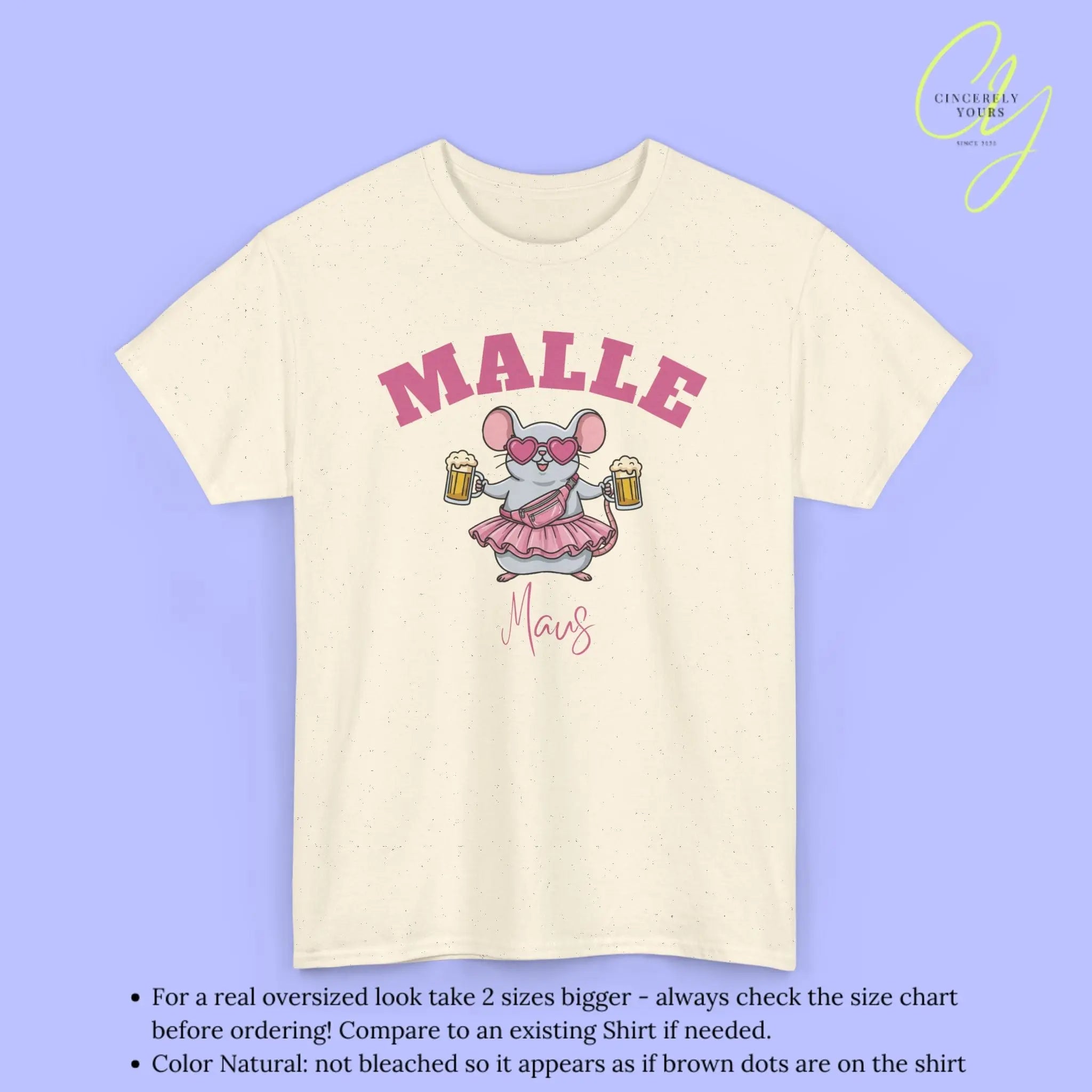 Malle Party Shirt — Malle Party Maus Bierkrug Bauchtasche (Customizable) Cincerely Yours