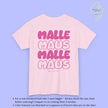 Mallemaus Shirt  —  Malle Maus T-Shirt pink backprint(Customizable)