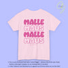 Mallemaus Shirt  —  Malle Maus T-Shirt pink backprint(Customizable)