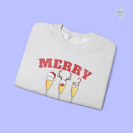 Christmas Sweatshirt | Merry Drunkmas Prosecco