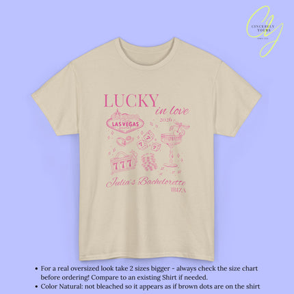 JGA Shirt Lucky in Love Las Vegas Style Bachelorette Party