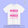 Malle Maus Shirt - Personalisiertes Mallemaus T-Shirt Pink Bubble font
