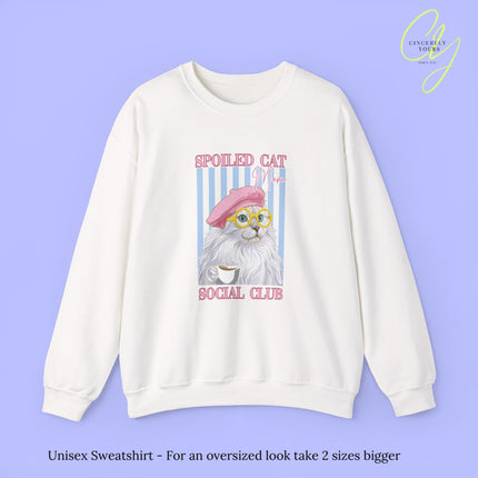 Cat Sweatshirt | Spoiled Cat Mom Social Club