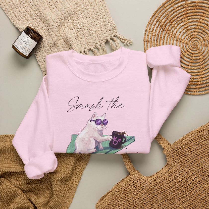 Cat Sweatshirt | Smash The Patriarchy