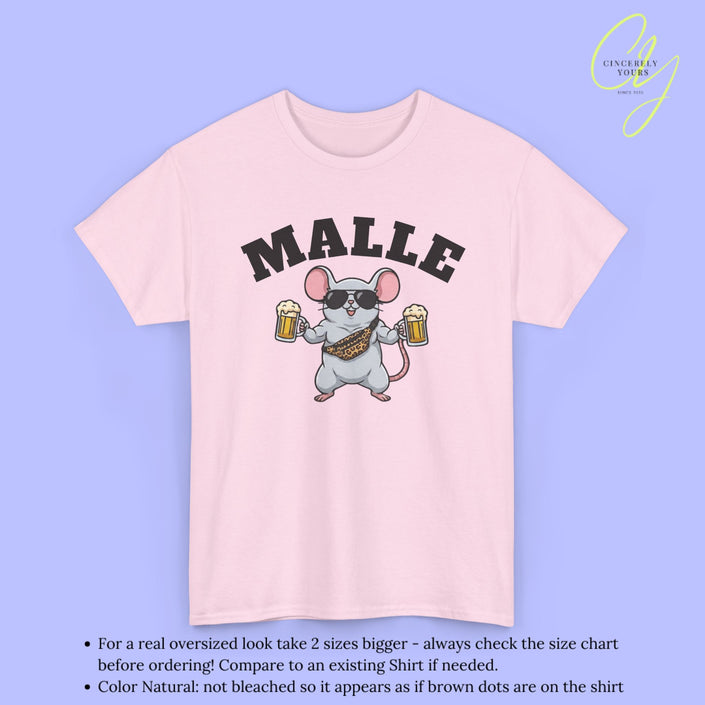 Mallemaus Shirt Malle - Muskel Maus Bierkrug Bauchtasche (V2)