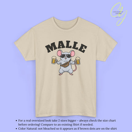 Mallemaus Shirt Malle - Muskel Maus Bierkrug Bauchtasche (V2)