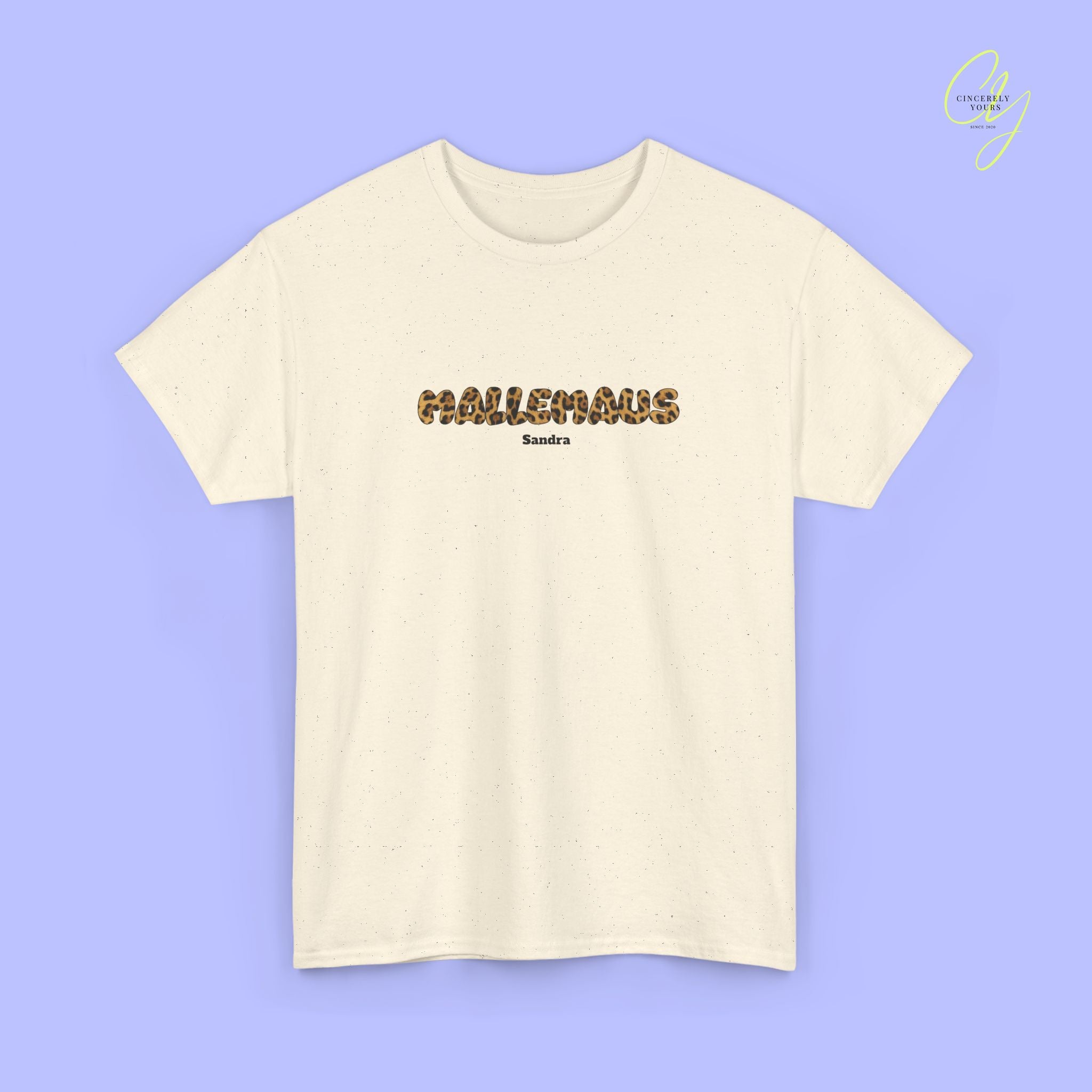 Mallemaus Shirt — Malle Maus Lettering Leopard Backprint Malle Shirt (Customizable)