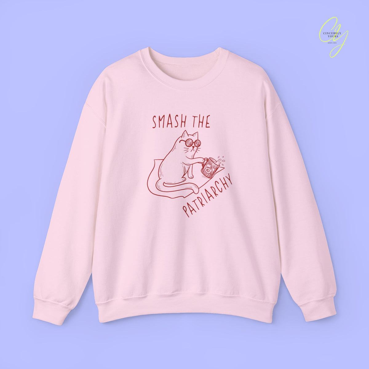 Cat Sweatshirt | Smash The Patriarchy