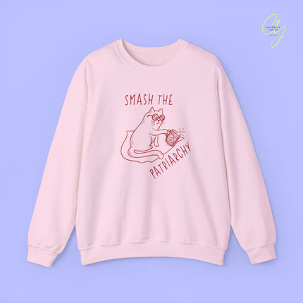 Cat Sweatshirt | Smash The Patriarchy