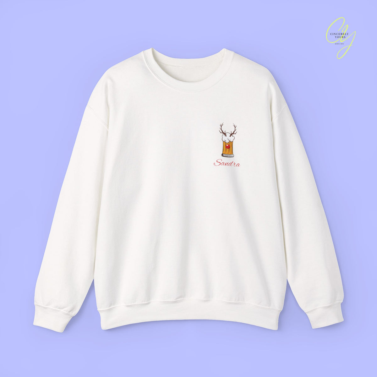 Christmas Sweatshirt | Merry Drunkmas beer mug