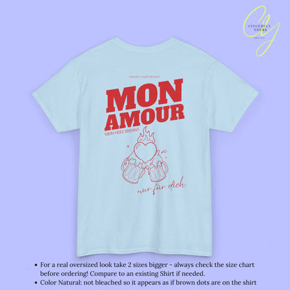 Malle Shirt Mon Amour— Mein Herz brennt nur für dich Bierkrüge backprint only