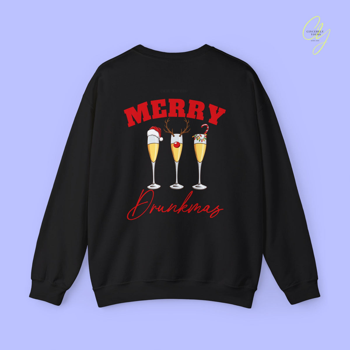 Christmas Sweatshirt | Merry Drunkmas Prosecco