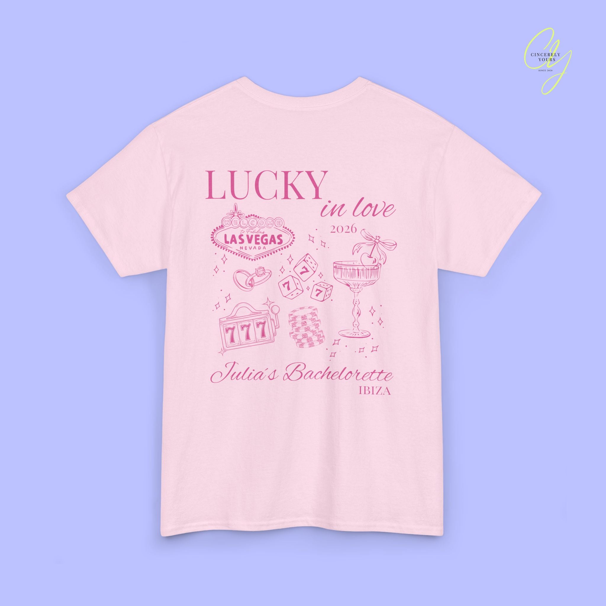 JGA Shirt Lucky in Love Las Vegas Bachelorette T-Shirt