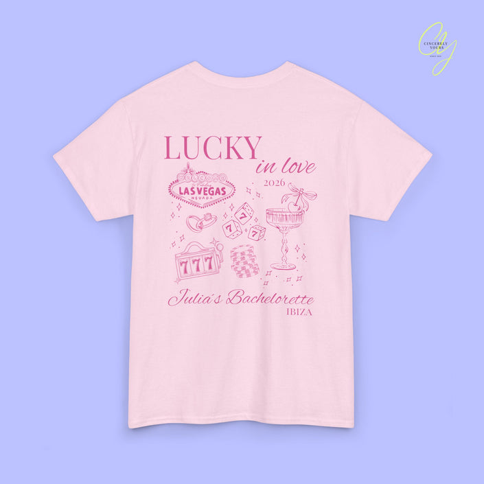 JGA Shirt Lucky in Love Las Vegas Bachelorette T-Shirt