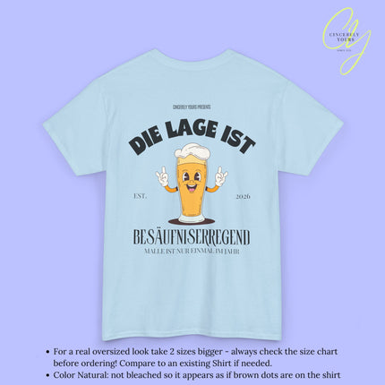 Die Lage ist besäufniserregend Malle Shirt - Bierkrug Masskottchen (Customizable)