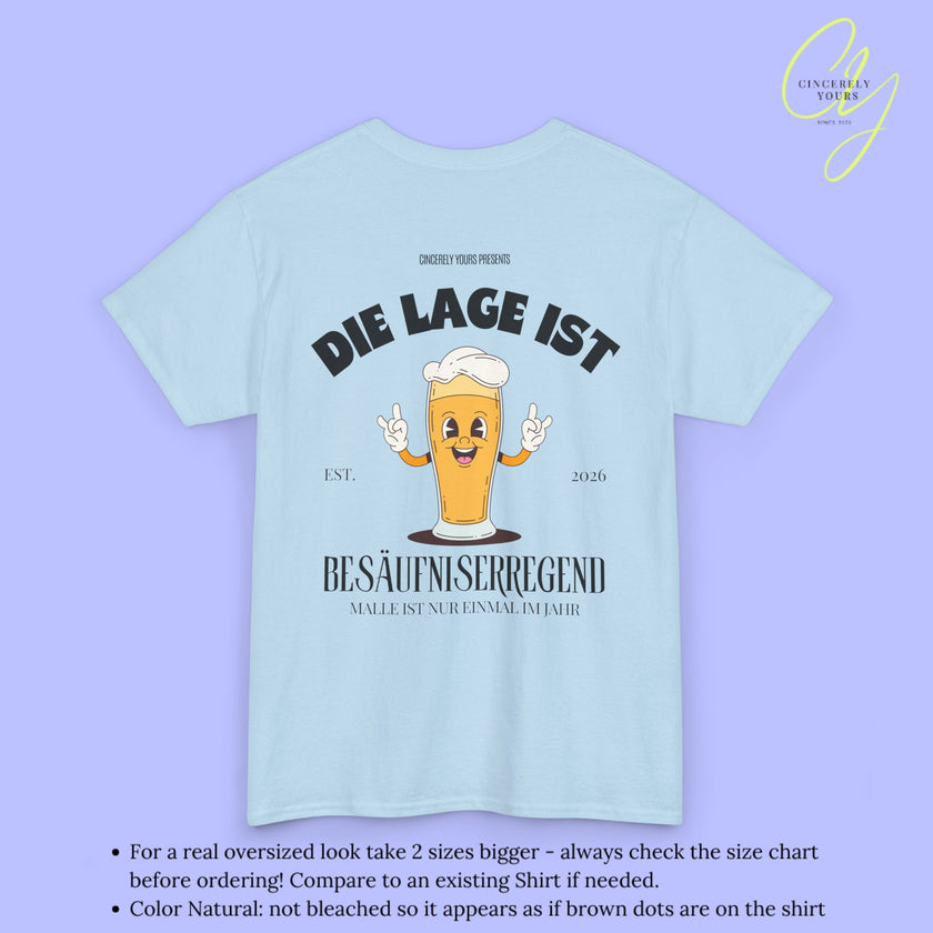 The situation is intoxicating Malle shirt - Beer stein mascot (Customizable)