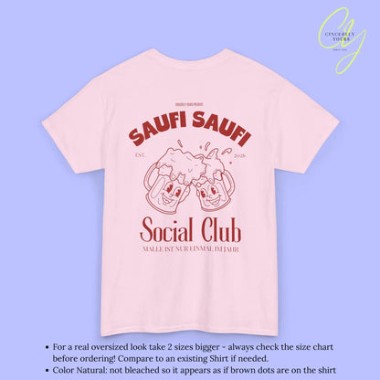 Malle Party Shirt — Saufi Saufi Social Club Bierkrüge Maskottchen (Customizable) Cincerely Yours