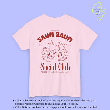 Malle Party Shirt — Saufi Saufi Social Club Bierkrüge Maskottchen (Customizable) Cincerely Yours