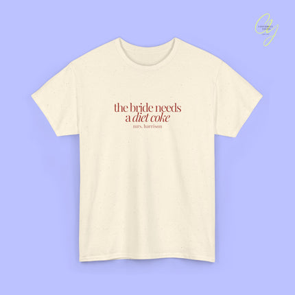 Bride to be Shirt | The Bride Needs a Diet Coke Braut Shirt JGA (Customizable)
