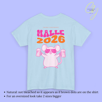 Mallemaus Shirt - Malle maus neon Bierkrug Malle 2026 Backprint
