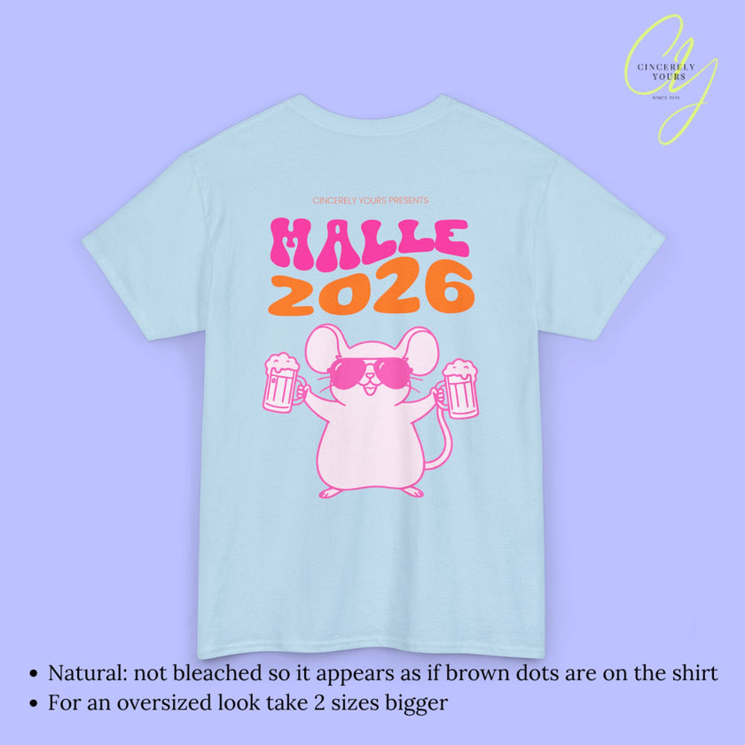 Mallemaus Shirt - Malle maus neon Bierkrug Malle 2026 Backprint