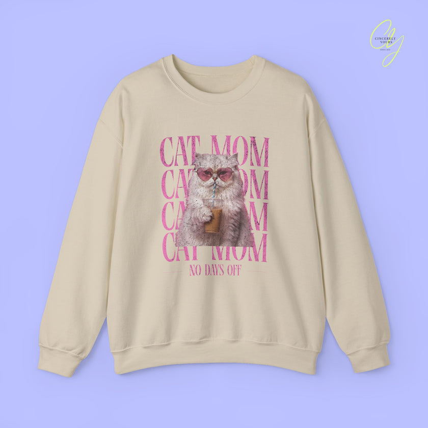 Cat Sweatshirt | Cat mom - no days off