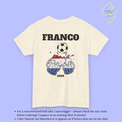 Personaliserter Name Fussball Shirt — Niederlande Flagge Bierkrug (Personalisierbar) Cincerely Yours